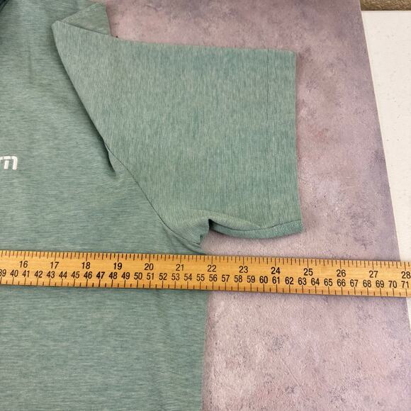 Travis Mathew Short Sleeve Polo Shirt Heather Green Golf Logo Size XL - Picture 6 of 7